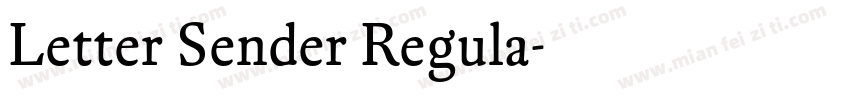 Letter Sender Regula字体转换